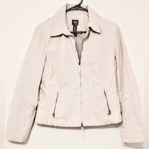 Ladies Light TanJacket By Worthington,Size 10, Full Front Zipper,2 ZippedPockets